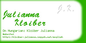 julianna kloiber business card